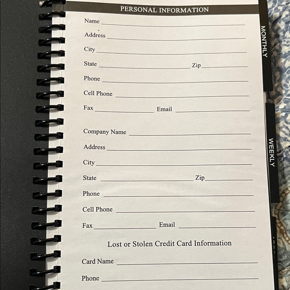 Black Weekly & Monthly Planner - Picture 5 of 5